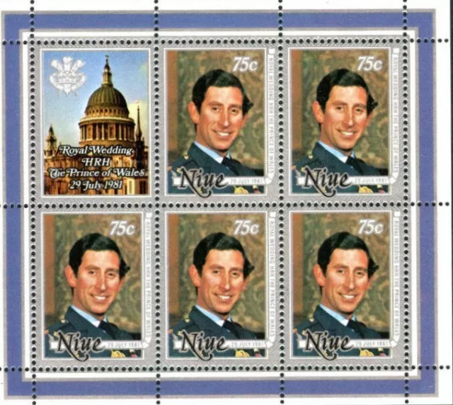 Niue 1981  Royal Wedding - Prince Charles Sheetlet  - MNH