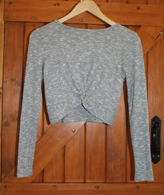 Tu grigio crop top 12 anni maniche lunghe bambini ottime condizioni