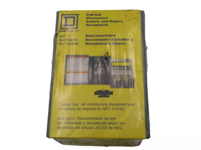 Square D NSB UFP222RD Disconnect Switches Pullout Type Combination Pullout Switc