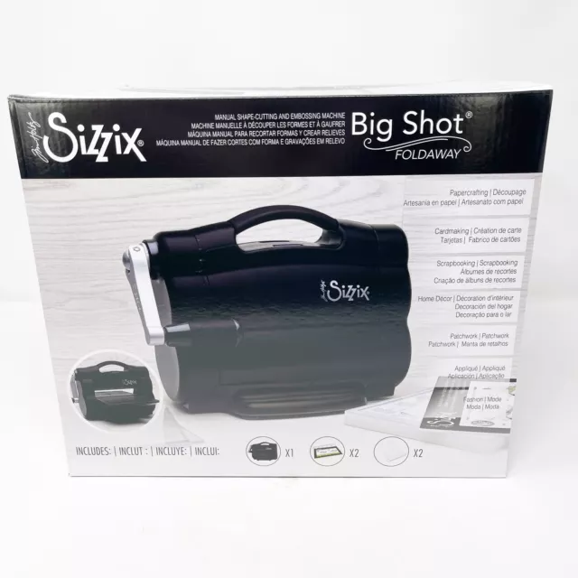 NUEVA máquina de troquelar plegable plegable Sizzix TIM HOLTZ en negro 2