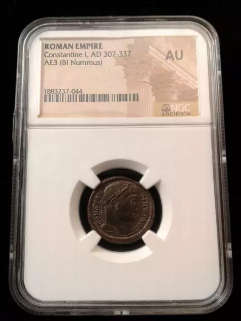 Roman Empire Constantine I AD 307-337 AE3 (BI Nummus)  NGC AU