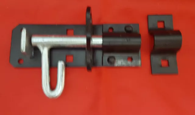 4" BLACK HEAVY DUTY PADBOLT Gate/Shed Door Lock Bolt Slide Latch/Catch