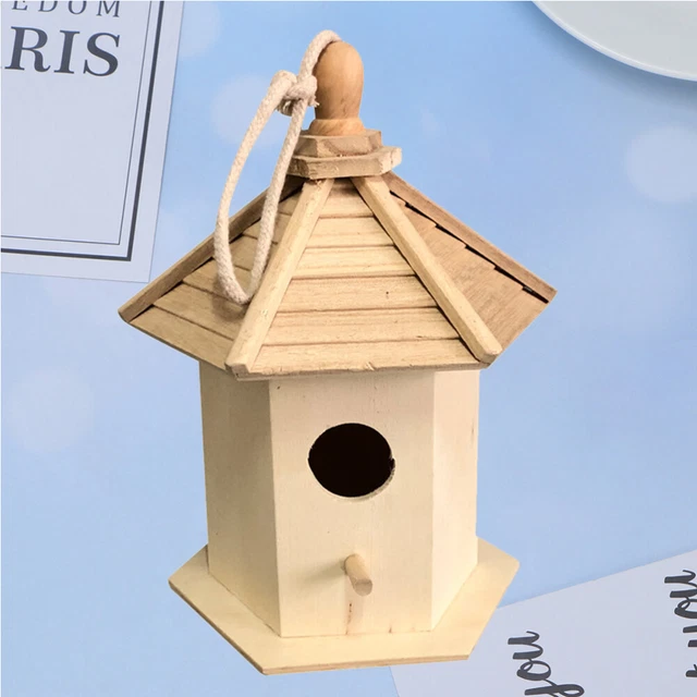 Unfinished Natural Wood Birdhouse Rustic Birdhouses Product