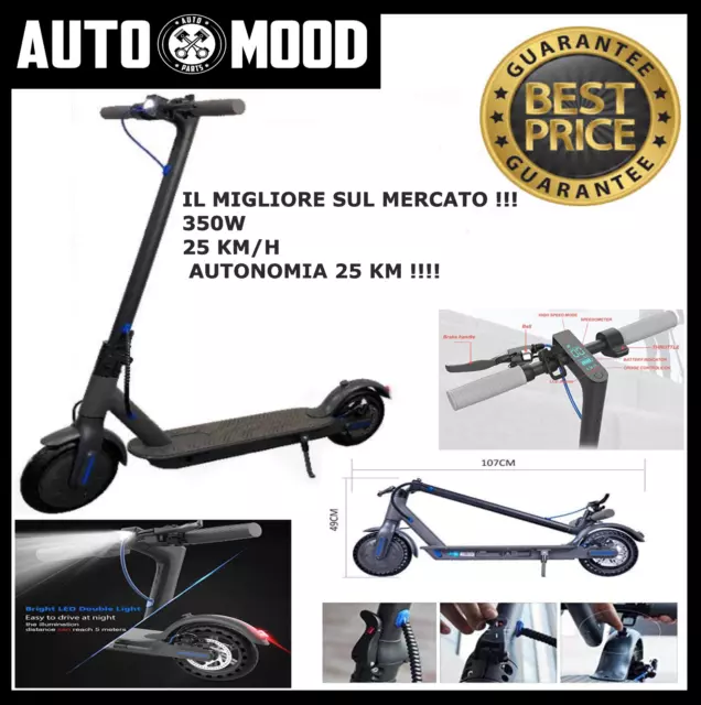 Monopattino Elettrico Pieghevole Per Adulti 350W 25 Km 25 Km/H 7.5Ah E-Scooter