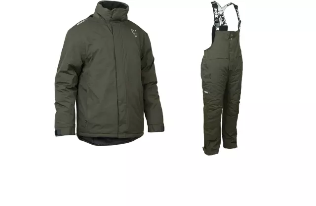 FOX 2 PIECE Winter Suit Khaki Insulated S - 4XL Carp Fishing Clothing  £169.99 - PicClick UK
