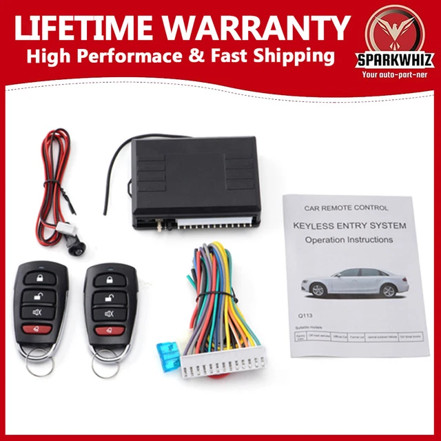 Universal Car Keyless Central Remote Control Kit Door Locking Alarm Entry System