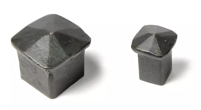 Cabinet Drawer Pull Knob SQUARE Wrought iron Kitchen Cupboard Door Rustic Black