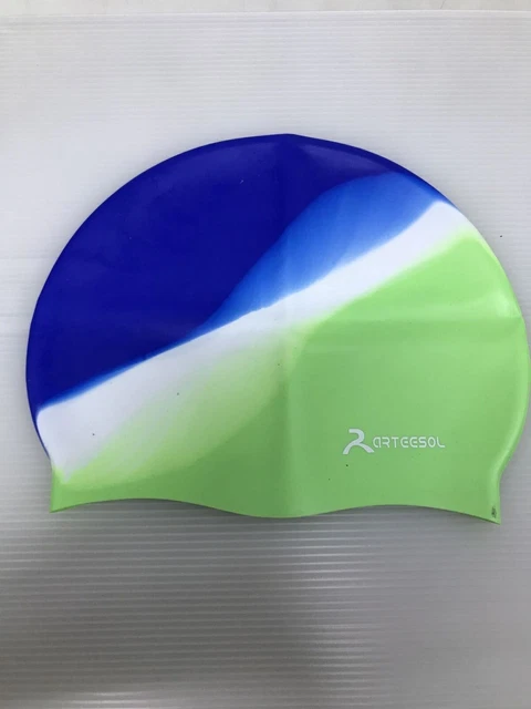 Bonnet de Bain Enfants x 2 - Bonnets Piscine et Bain Enfants Garçons et Filles pour 4-10 Ans (Bleu1 Blanc1 Bonnet de Bain Enfants x 2 - Bonnets Piscine et Bain Enfants Garçons et Filles pour 4-10 Ans (Bleu1 Blanc1
