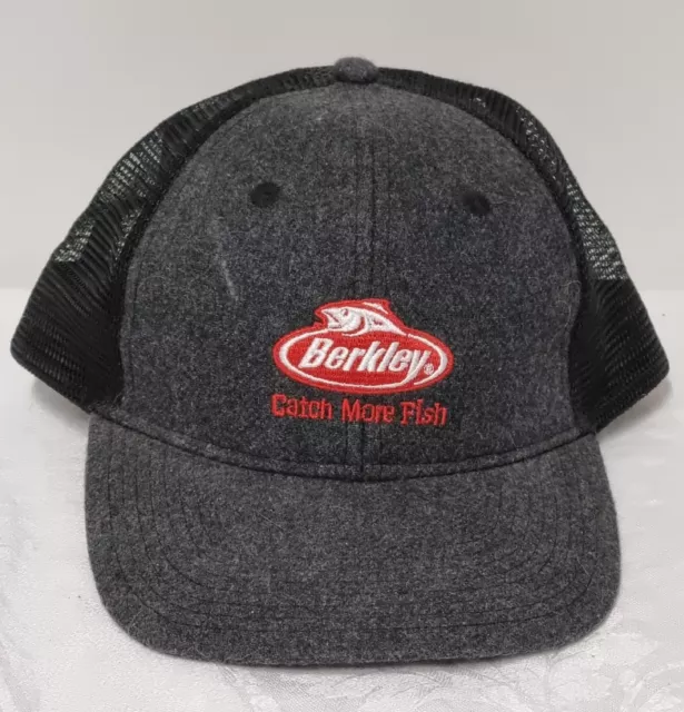 Berkley Catch More Fish Fishing Large / XL Discolored Stretch Baseball Cap  Hat