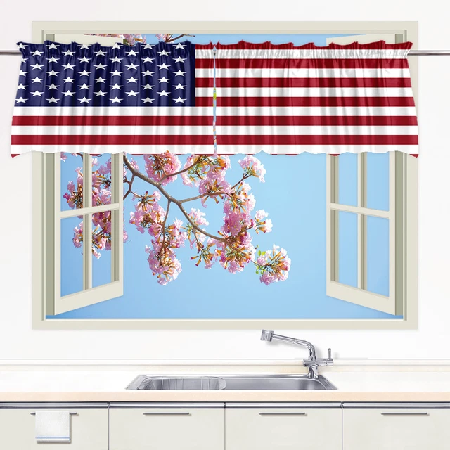 Cefas de tela de poliéster Sytani American Stars and Stripes 56x14