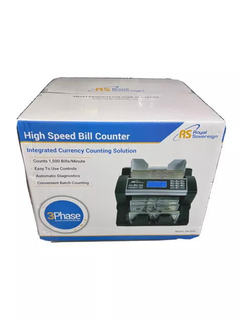 Royal Sovereign Front Loading High Speed Bill Counter with Value Counting