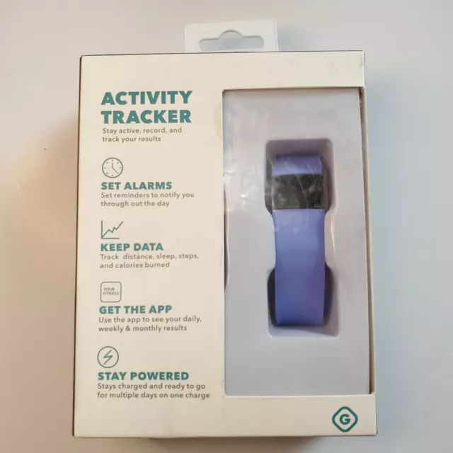 GEMS Activity Tracker Armband Blue Record Your Distance Calories Sleep Daily App