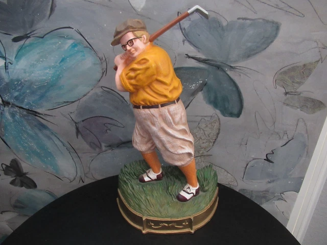 Vintage Cast Iron Door Stop Golf Golfer Cast Iron Antique Collectible