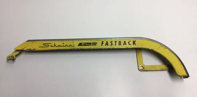 Vintage Schwinn Stingray Fastback 5 Speed Bicycle Chainguard Yellow Original