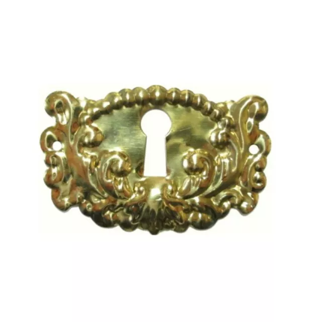 Keyhole Cover Victorian Stamped Brass Keyhole Cover Escutcheon Reproduction