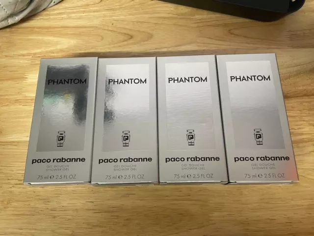 4 x 75 ml Gel douche Paco Rabanne Phantom 300 ml