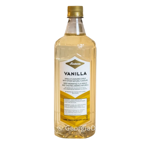 STARBUCKS FONTANA VANILLA Flavored Syrup 1 liter best by 5/23 EUR 23,74 PicClick FR