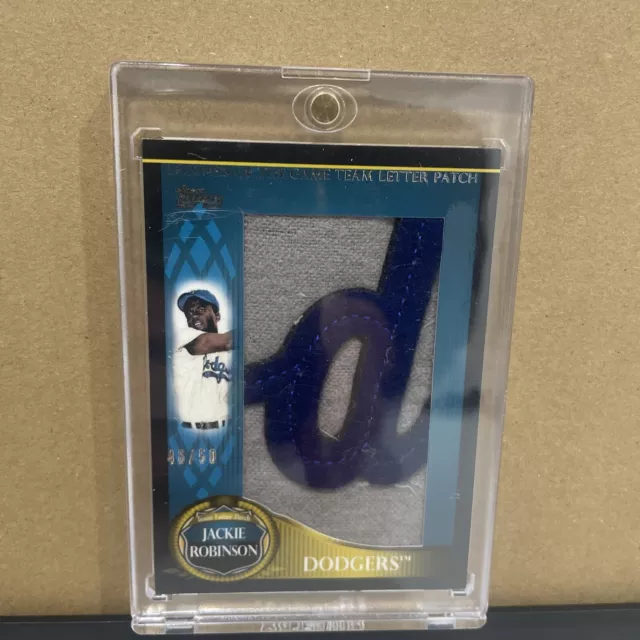 2009 Legends Of The Game 46/50 Jackie Robinson (Letter D) Patch Hof Baseball
