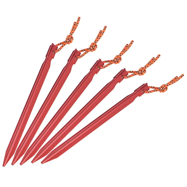 12 Piquets De Tente Triangulaires En Alliage D'aluminium - 18 Cm, Corde Réfléchissante - Sac Inclus - 13