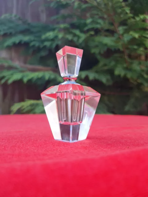 Art Deco Design Glass Scent / Perfume Bottle