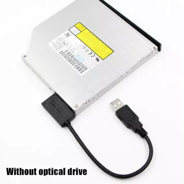 USB 2.0 zu Slimline SATA 7+6 13pin Laptop CD DVD Optischer Adapter Laufwerk K5J1