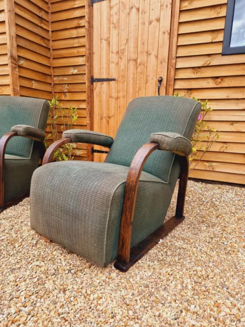 Antique pair of English Bentwood Fireside Chairs - Distressed & Unrestored 3