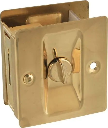 Stanley Hardware S404-009 CD40-4009 Pocket Door Latch in Bright Brass