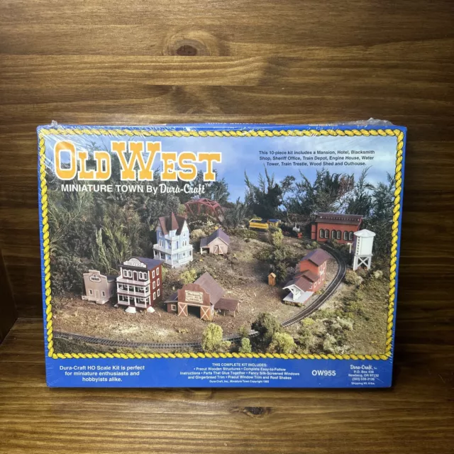 Dura-Craft HO Scale OLD WEST MINIATURE TOWN Model Building Kit OW955 Sealed