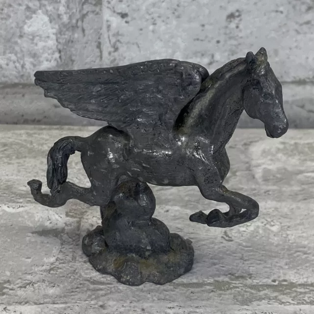 Vintage Pewter Pegasus Figurine Winged Flying Horse 3