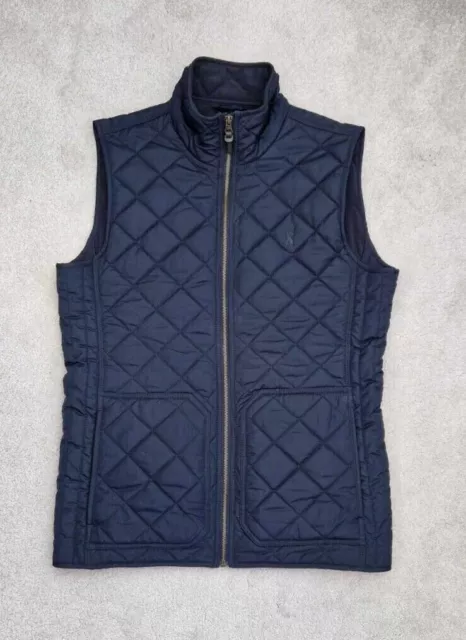 Joules Men’s Quilted Halesworth, Fleece Lined Gilet Medium in Blue Perfect