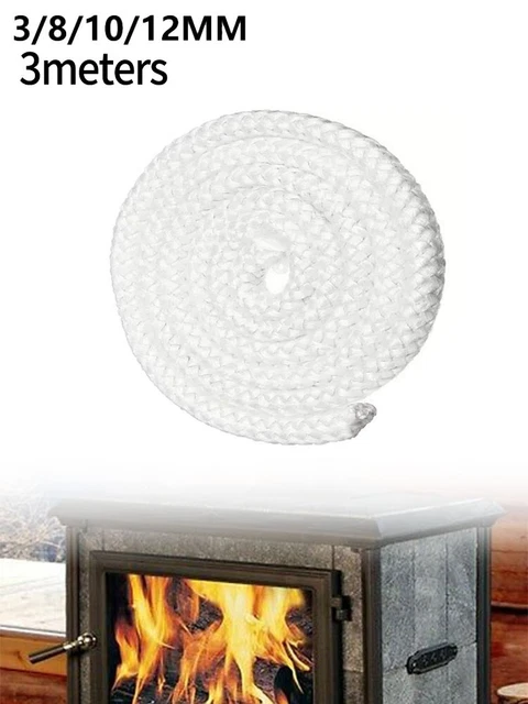 STOVE ROPE DOOR SEAL LOG WOODBURNER STOVE OVEN DOOR SEAL - 15MM Soft - Foto 3