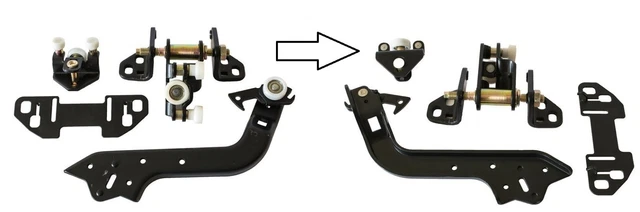 Lot De 3 Rouleaux De Guidage Pour Porte Coulissante Droite FIAT DUCATO (2006) - Neufs - Facile à Installer