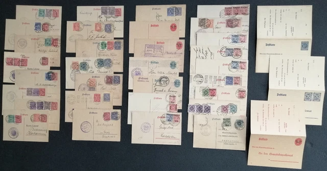 DR  Dienstpostkarten - 34 Stck, dabei sehr seltene, u. a. DPB 1 - 3!