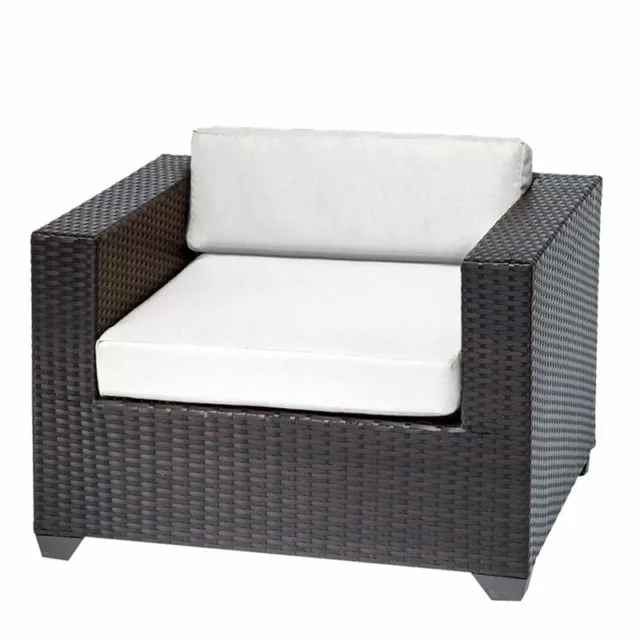 TKC Belle Patio Wicker Club Chair in White