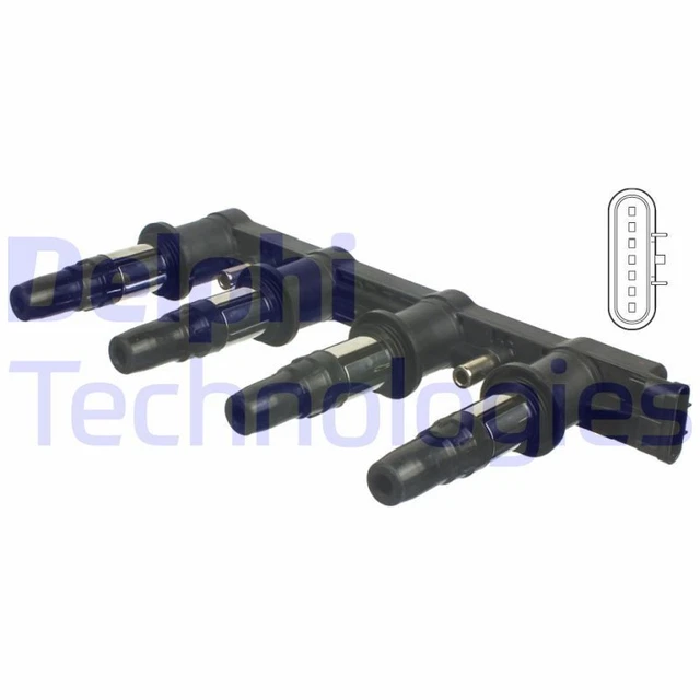 BESTPRICE 1x bobina di accensione modulo di accensione a 4 poli + 4x set di cavi di accensione cavo di accensione
