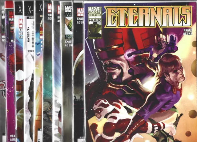 Eternals Near Set / Lot Of 9  #1 Variant 3 4 5 6 7 8 9 Annual #1 (Vf/Nm) Free #1