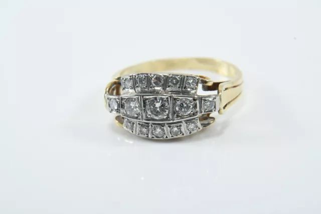 B56T14- Gold 585 14k Ring mit Diamanten zus. ca. 0,70 ct