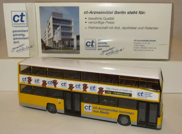 Wiking Werbemodell • CT-Arzneimittel • MAN D 89 Bus BVG Berlin • 1:87 H0