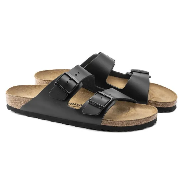 NEW Birkenstock Unisex Arizona 0051791 Regular Fit Black Birko-Flor Sandals 37