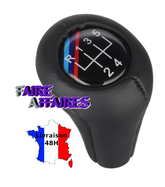 Pommeau De Levier De Vitesses Rond En Cuir Noir OCC Motorsport - Universel Et Confortable