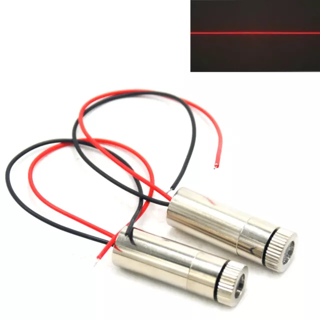 2pcs Line 30mW 650nm Red Focusable Laser Diode Module Positioning 5V 12x35mm