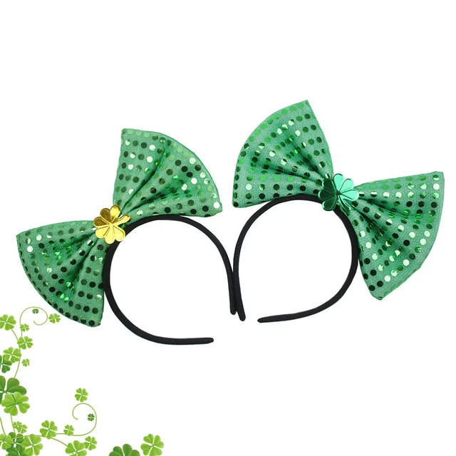 2 pz accessori per capelli fiocco per capelli San Patrizio grande