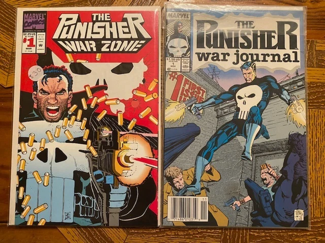 The Punisher War Journal #1 (1988) & The Punisher War Zone #1 -  Comic Lot