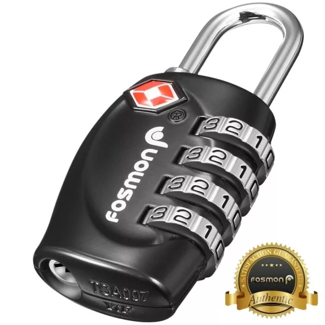 TSA Accepted 4 Digit Combination Travel Suitcase Luggage Bag Lock Padlock Reset
