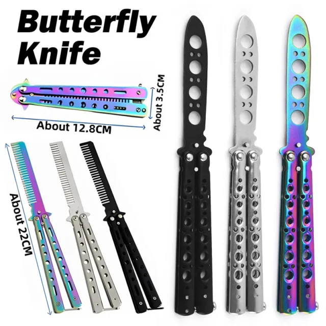 High Quality Butterfly Balisong steel Dragon Trainer Metal Practice Toy tool