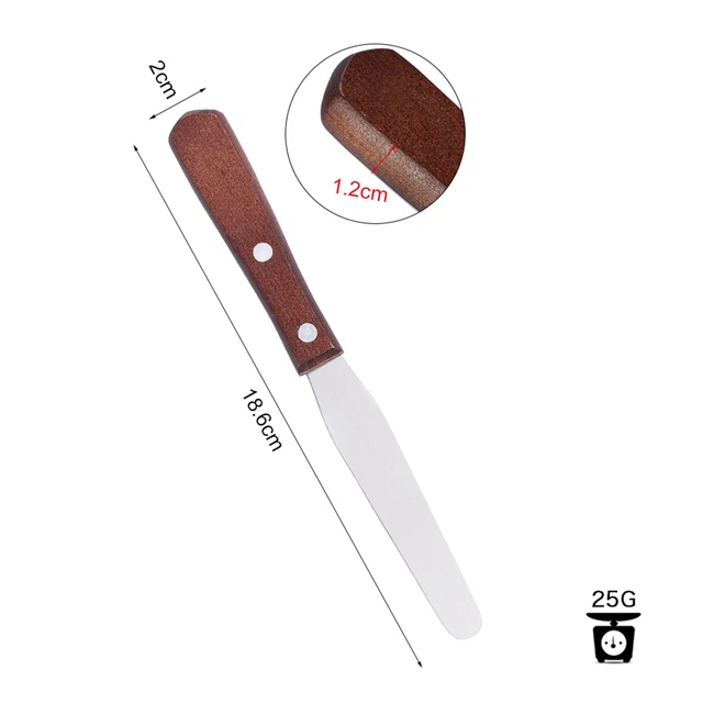 Cuchillo mezclador de cera de metal espátula aplicador mango de madera eliminación de vello TDM