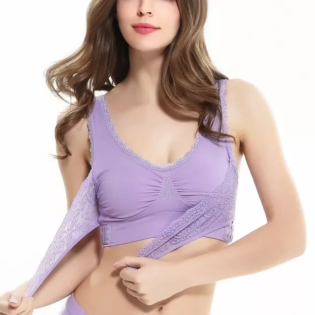 Breathable Women Seamless Bra Side Buckle Seamless Tube Vest Lace Bra  Women