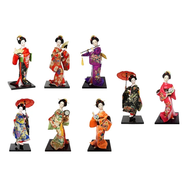 Poupée Kimono Japonaise Geisha Poupée Modèle Féminin Figurine En Poupée Kimono Japonaise Geisha Poupée Modèle Féminin Figurine En