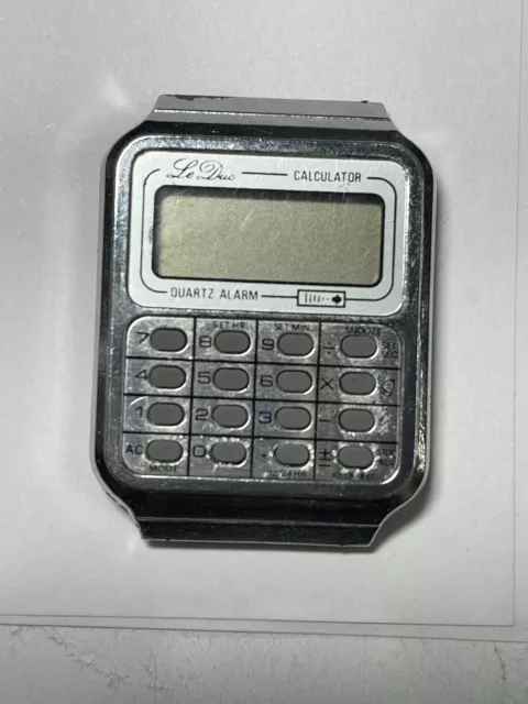 Reloj Calculadora Le Duc Quartz Alarma Para Pieza De Recambio No Funciona