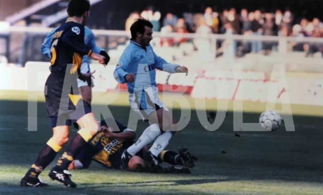 Altes Pressefoto Fußball, Verona Vs Lazio, Casiraghi, Er Ninety, Druck 19 x 13cm